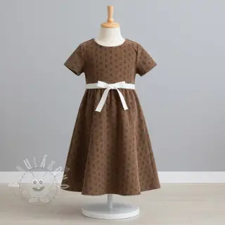 Manšestr STRETCH Little bunny taupe