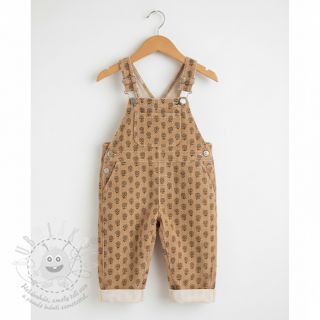 Manšestr STRETCH Little flower sand