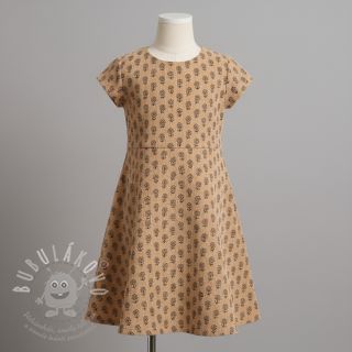 Manšestr STRETCH Little flower sand