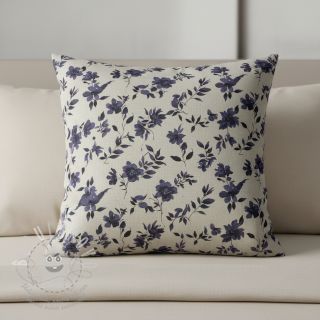 Dekorační látka Linenlook Night flowers digital print