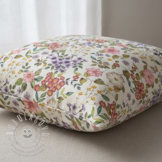 Dekorační látka Linenlook Flowers meadow digital print