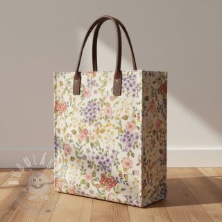 Dekorační látka Linenlook Flowers meadow digital print