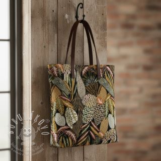 Dekorační látka jacquard Egypte noir