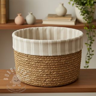 Dekorační látka jacquard LINEN LOOK Etretat lin