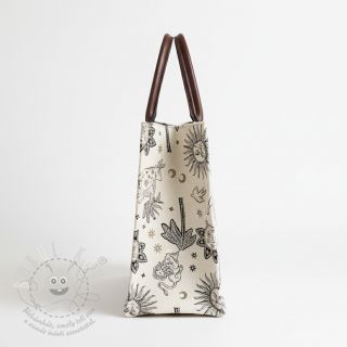 Dekorační látka jacquard Pygmalion ecru noir