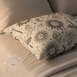 Dekorační látka jacquard Pygmalion ecru noir
