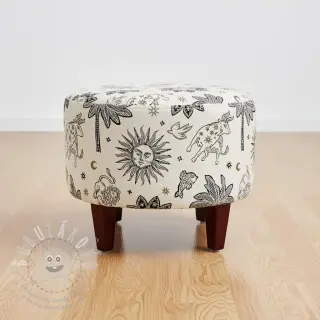 Dekorační látka jacquard Pygmalion ecru noir