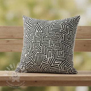 Dekorační látka jacquard Mesopotamie allover graphite