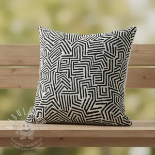 Dekorační látka jacquard Mesopotamie allover graphite