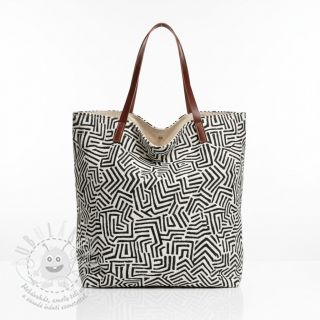 Dekorační látka jacquard Mesopotamie allover graphite