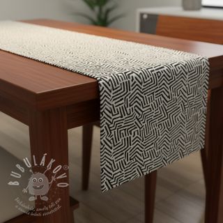 Dekorační látka jacquard Mesopotamie allover graphite