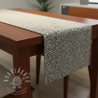 Dekorační látka jacquard Mesopotamie allover graphite