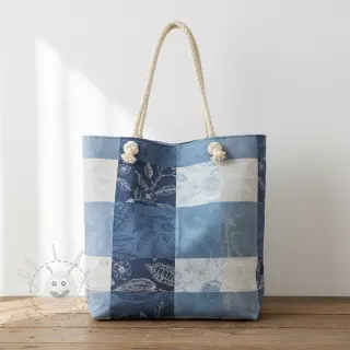 Dekorační látka FRENCH TABLE CLOTH JACQUARD Cabosse allover indigo