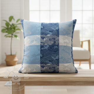 Dekorační látka FRENCH TABLE CLOTH JACQUARD Niwa allover indigo