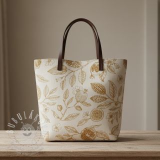 Dekorační látka RUSTIC VINTAGE PRINT Granata peanut