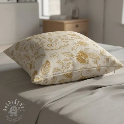 Dekorační látka RUSTIC VINTAGE PRINT Granata peanut