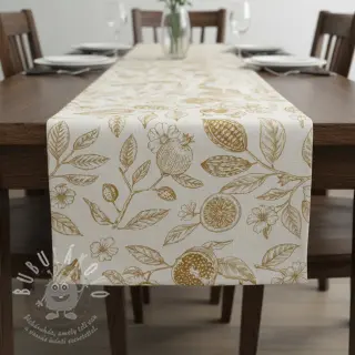 Dekorační látka RUSTIC VINTAGE PRINT Granata peanut