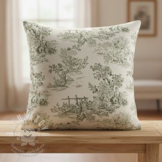 Dekorační látka RUSTIC VINTAGE PRINT Gabrielle kaki