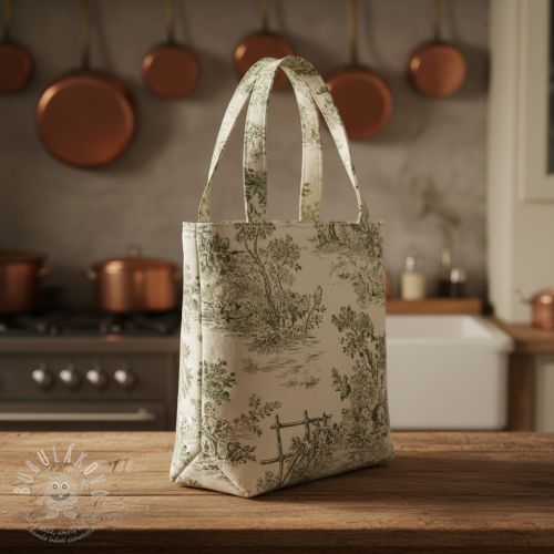 Dekorační látka RUSTIC VINTAGE PRINT Gabrielle kaki