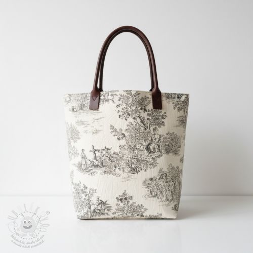 Dekorační látka RUSTIC VINTAGE PRINT Gabrielle fusian