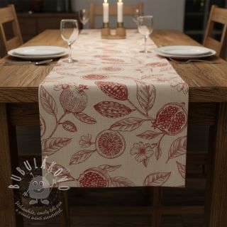 Dekorační látka RUSTIC VINTAGE PRINT Granata groseille