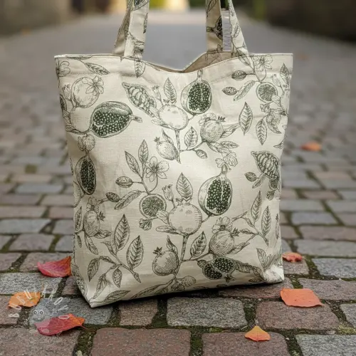 Dekorační látka RUSTIC VINTAGE PRINT Granata kaki