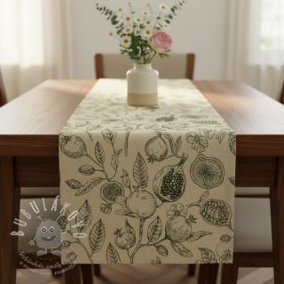 Dekorační látka RUSTIC VINTAGE PRINT Granata kaki