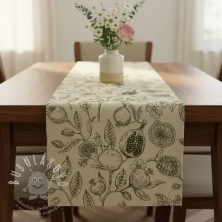 Dekorační látka RUSTIC VINTAGE PRINT Granata kaki