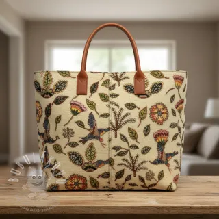 Dekorační látka GOBELIN PREMIUM Primal Birdscape Art design B