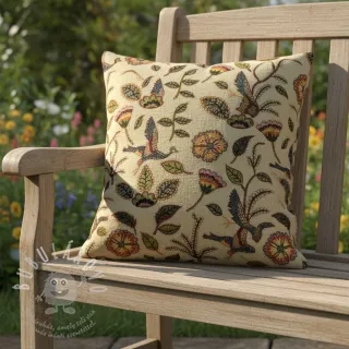 Dekorační látka GOBELIN PREMIUM Primal Birdscape Art design B