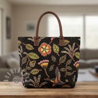 Dekorační látka GOBELIN PREMIUM Primal Birdscape Art design A