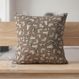 Dekorační látka Linenlook premium Dog Wildlife Art