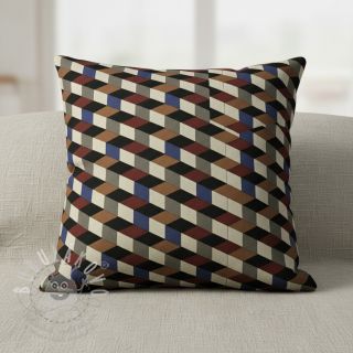 Dekorační látka Linenlook premium Cube Illusion Art