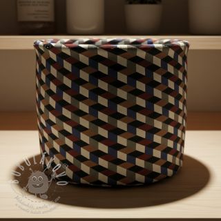 Dekorační látka Linenlook premium Cube Illusion Art