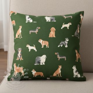 Dekorační látka premium Dog Breed Mix