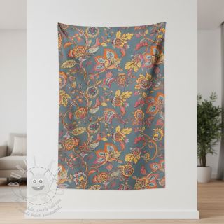 Dekorační látka jacquard Inaya ciel