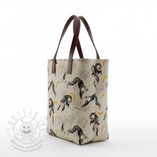 Dekorační látka Linenlook Monkey Bananas