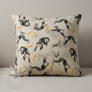 Dekorační látka Linenlook Monkey Bananas