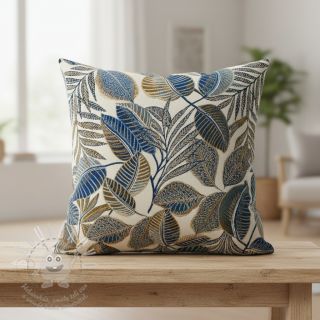 Dekorační látka jacquard Cacao allover bleu