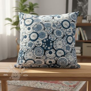 Dekorační látka jacquard Kusmi bleu