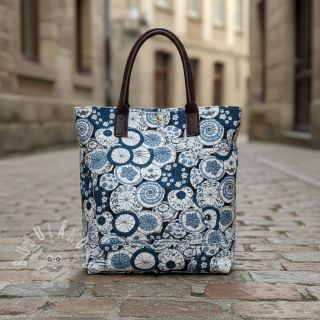 Dekorační látka jacquard Kusmi bleu