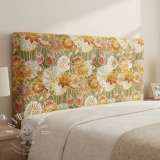 Dekorační látka jacquard Opium allover kaki