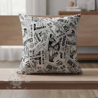 Dekorační látka jacquard Neo noir blanc