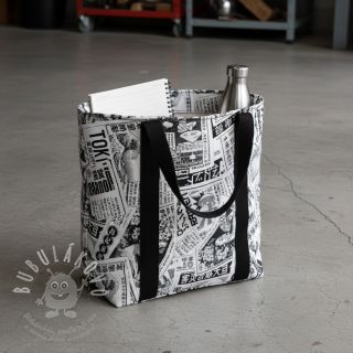 Dekorační látka jacquard Neo noir blanc