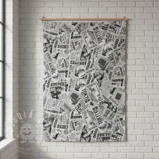 Dekorační látka jacquard Neo noir blanc