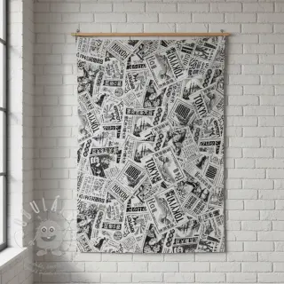Dekorační látka jacquard Neo noir blanc