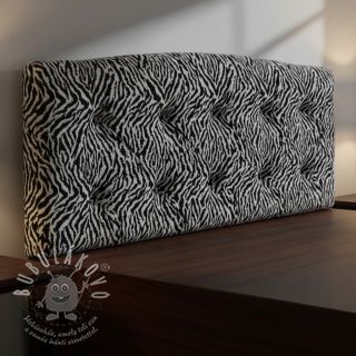 Dekorační látka jacquard Tanzanie noir blanc