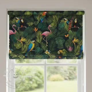 Dekorační látka premium Tropical jungle bird digital print