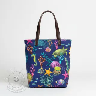 Dekorační látka premium Underwater sea life digital print