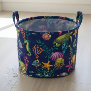 Dekorační látka premium Underwater sea life digital print